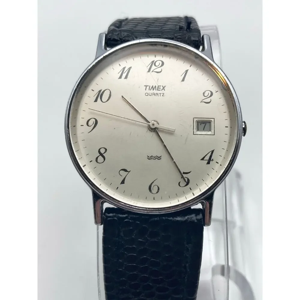 VTG Timex LA Cell Mens Watch 32mm - Fresh Battery - WR Adjustable Leather Strap